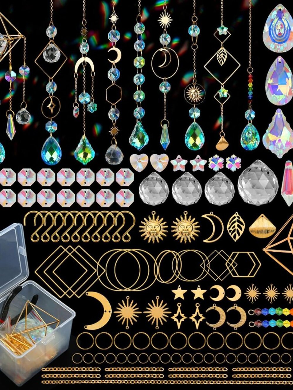 DIY Suncatchers, 400pcs Sun Catchers Supplies Kit Art and Crafts for Adults
